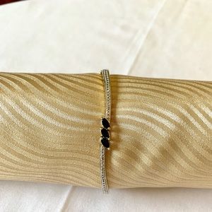 Sapphire Bracelet - 10K over 925 Silver